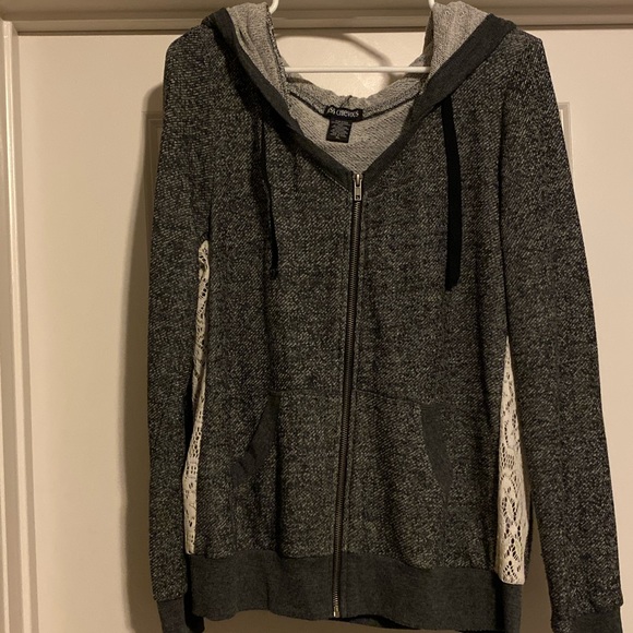 Grey jacket with knit sides - Picture 1 of 3